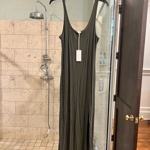 Olive Green Maxi Tank Dress